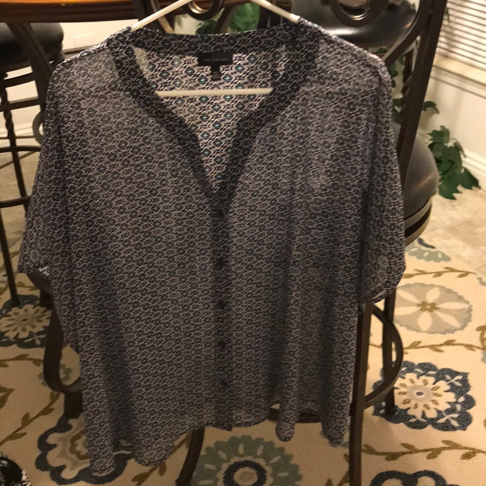 The Limited Printed Sheer Top
